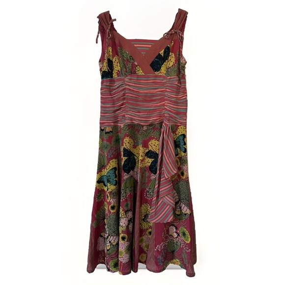 Nanette Lepore Dresses & Skirts - VTG NANETTE LEPORE 100% SILK Butterfly Sleeveless Y2K Dress Rare Fairy Glam 4
